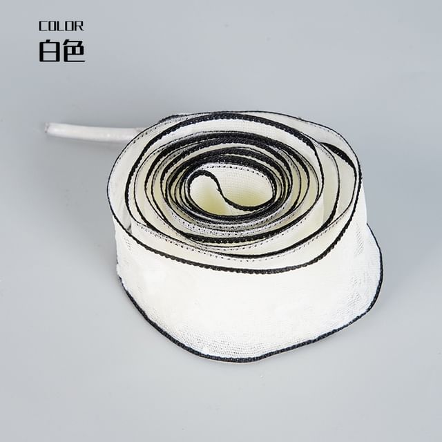 Lacets en ruban avec nœud en mousseline de soie