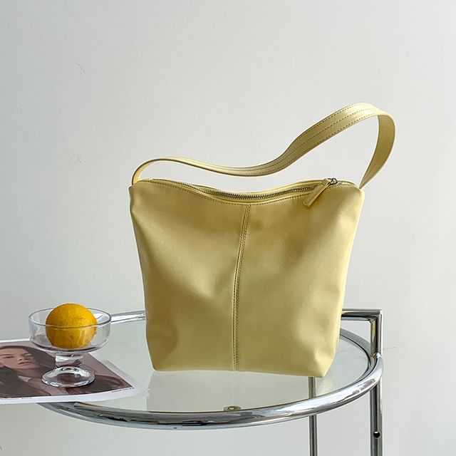 Bag Faux Leather Tote Plain
