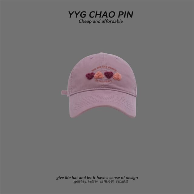 Cap Heart Embroidered Baseball