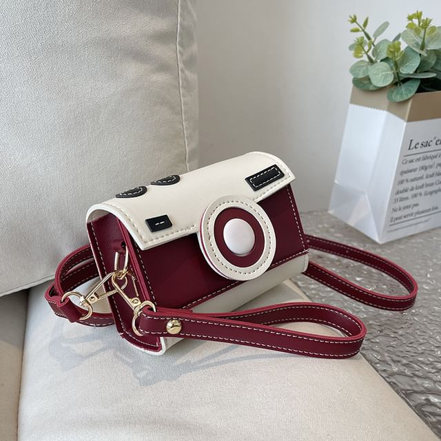 Block Color Flap Camera Bag Crossbody
