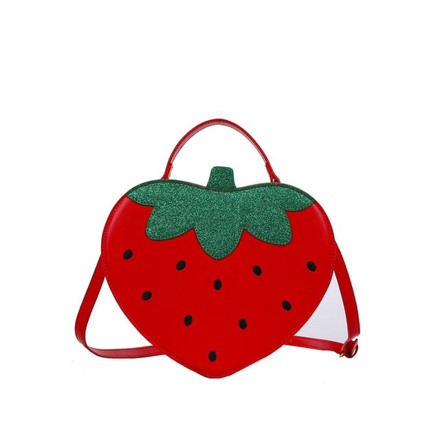 Bag Leather Faux Strawberry Crossbody