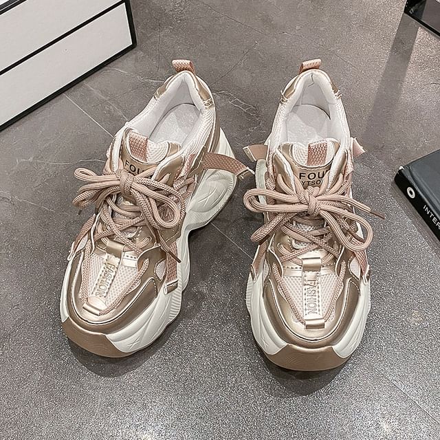 Hidden Platform Panel Sneakers Wedge