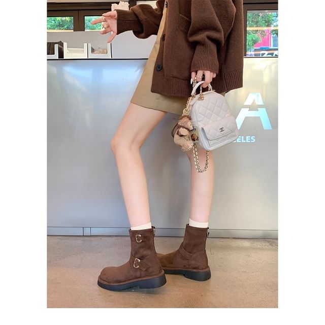Boots Suede Buckled Designs) (Various Faux