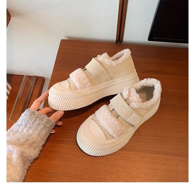 Platform Sneakers Adhesive Strap