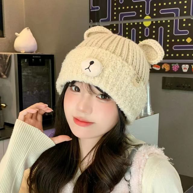 Bear Knit Beanie Ear