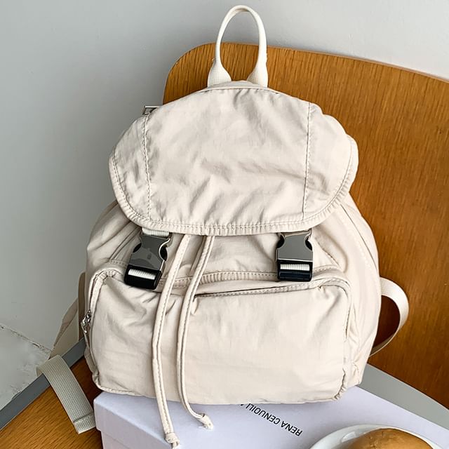 Buckled Multi-Pocket Backpack