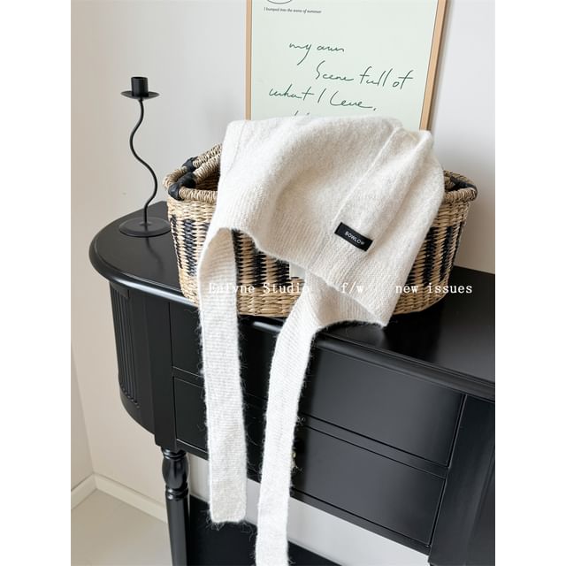 Ear Knit Cat Bonnet Hat