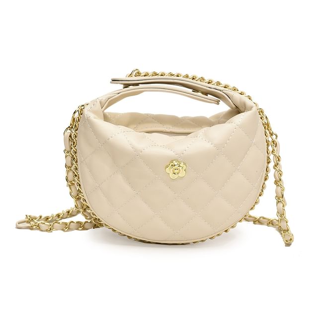 Strap Chain Faux Quilted Bag Leather Crossbody