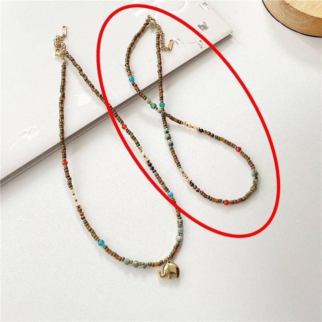 Beaded / Necklace Elephant