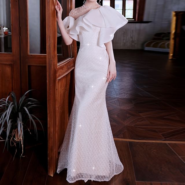 Ruffle Plain Mermaid Evening Gown (Various Designs)