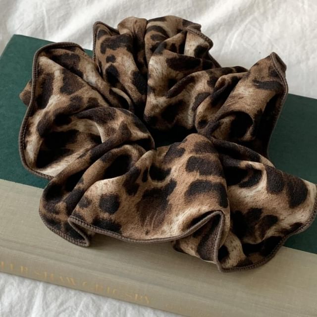 Hair Scrunchie Print Leopard