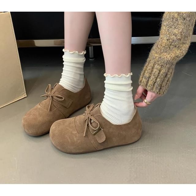 Lace-Up Shoes Velvet