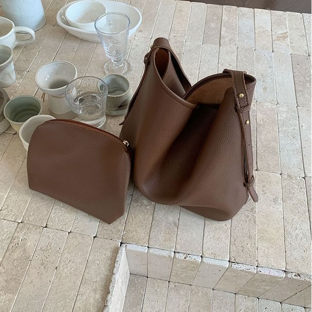 Faux Crossbody Bag Leather Pouch With