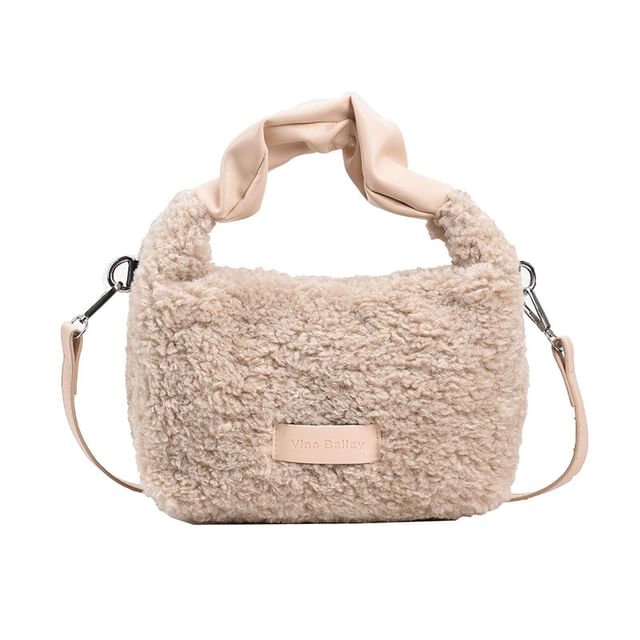 Faux Bag Shearling Applique Crossbody