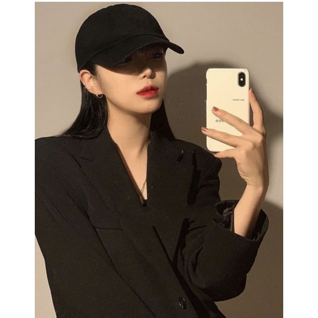 Cap Lettering Plain Embroidered Baseball /