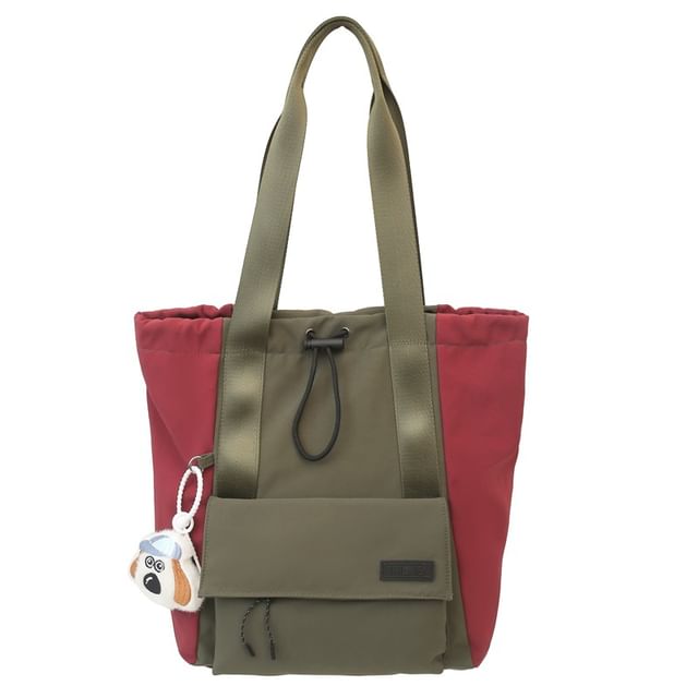 Charm / Nylon Backpack Drawstring Set Bag