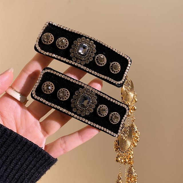 Beaded / Rhinestone Hair Clip Set