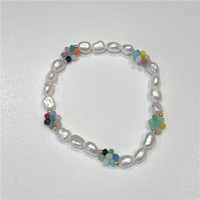 Freshwater Sterling S925 Bracelet Silver / Bead Pearl