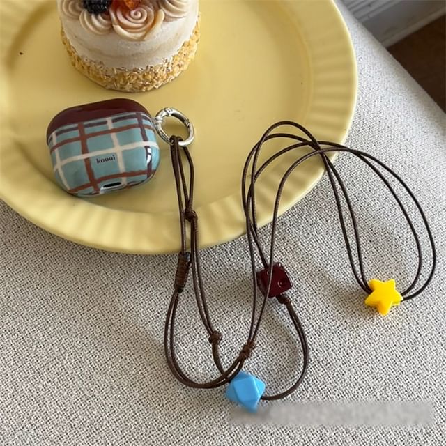 Case Earphone Skin AirPods / Lanyard Pro Dog Plaid Charm