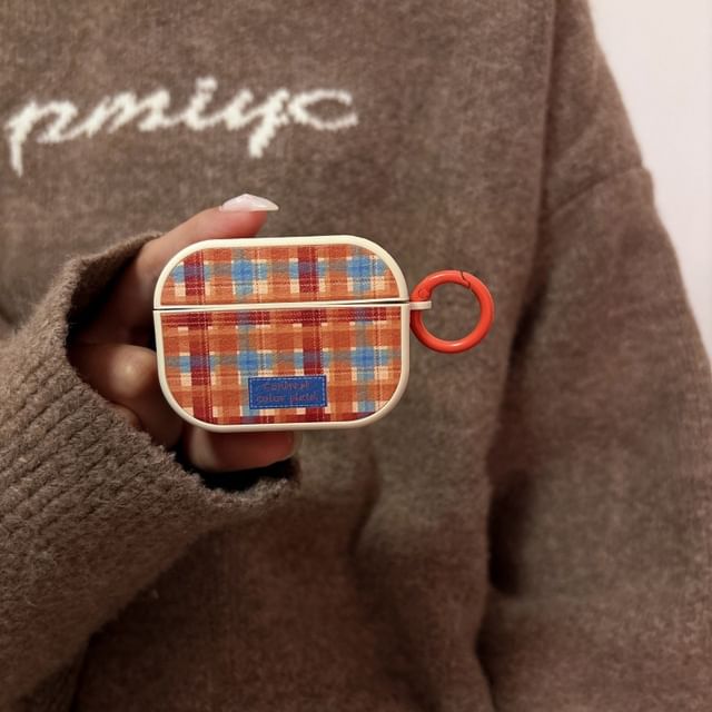 Plaid Earphone AirPods Case Skin Pro /