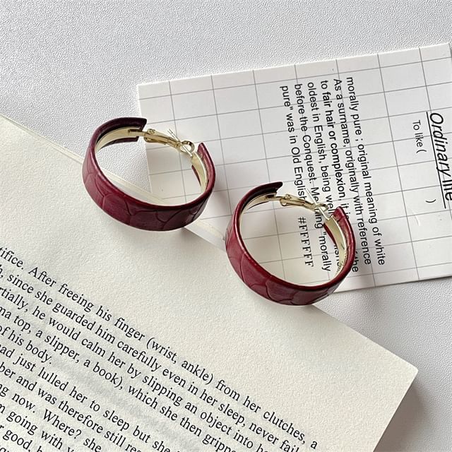 Hoop Textured Earring