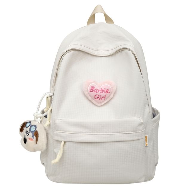 Brooch Backpack Set Plaid / Nylon