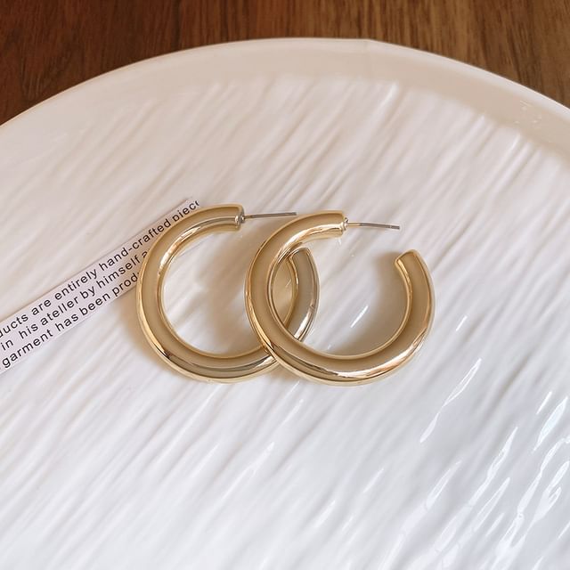 Hoop Earring Plain (Various Designs) Alloy