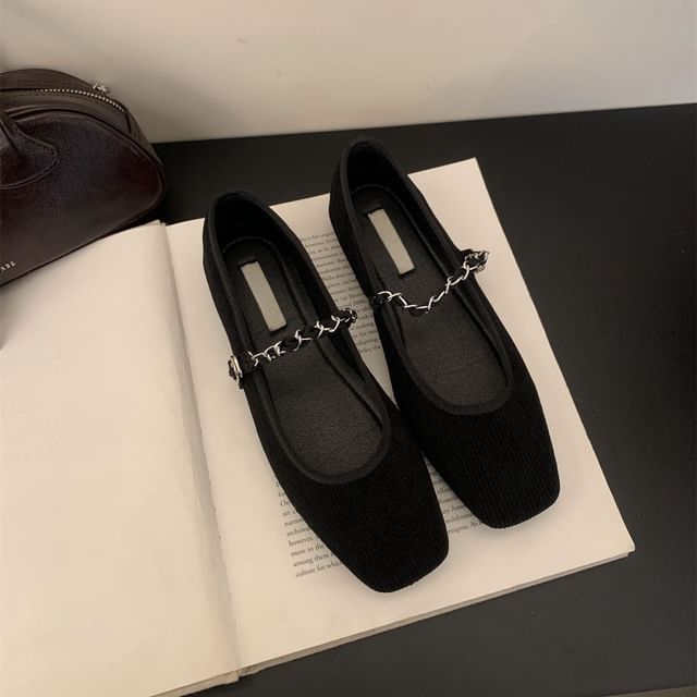 Chained Toe Shoes Mary Square Jane