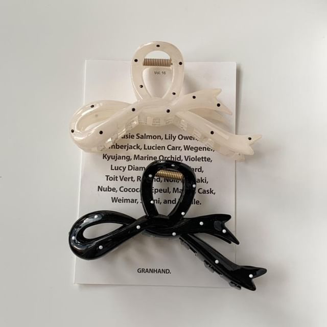 Hair Polka Claw Dot Bow