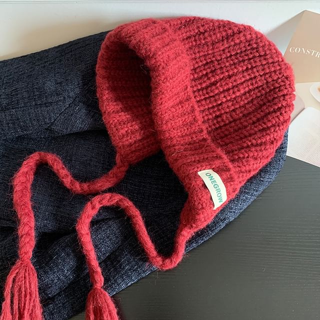 Bonnet Knit Plain Hat