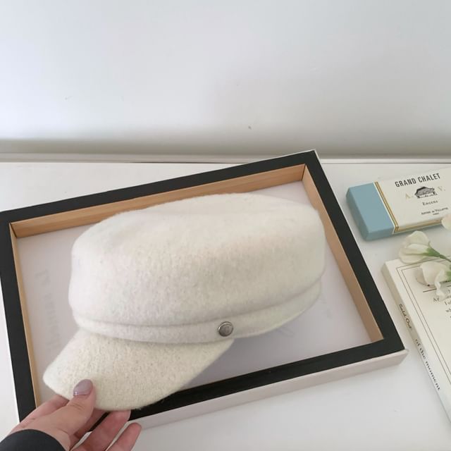 Buttoned Newsboy Cap