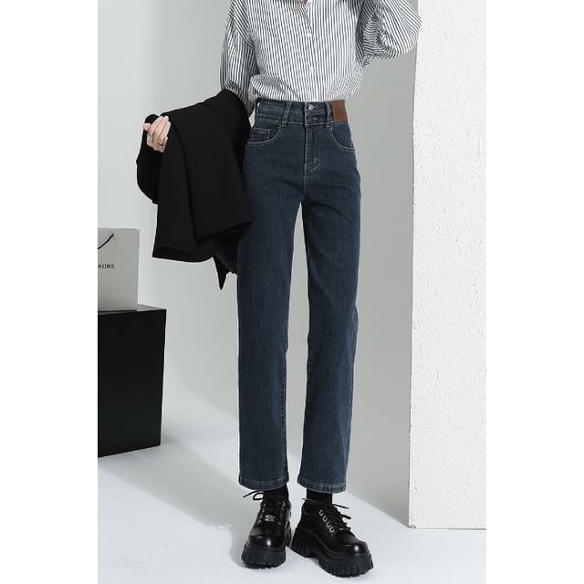 Designs) High Washed Waist Jeans Straight Leg (Various