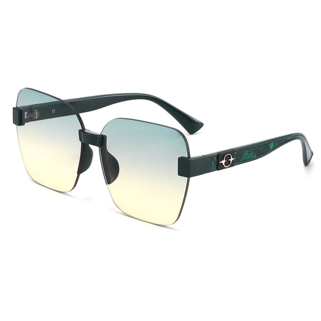 Geometric Sunglasses Rimless Oversized