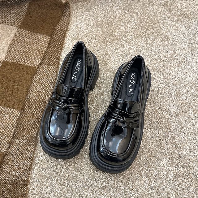 Detail Platform Loafers Knot Plain