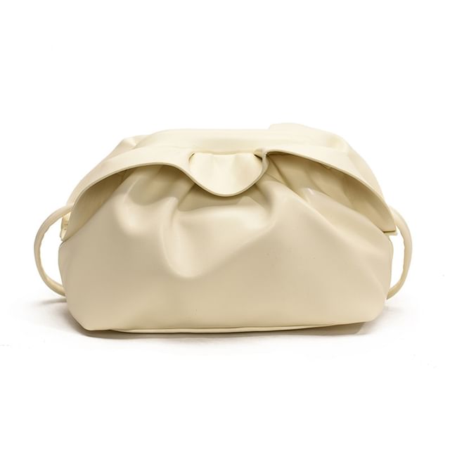 Ruched Faux Bag Leather Crossbody