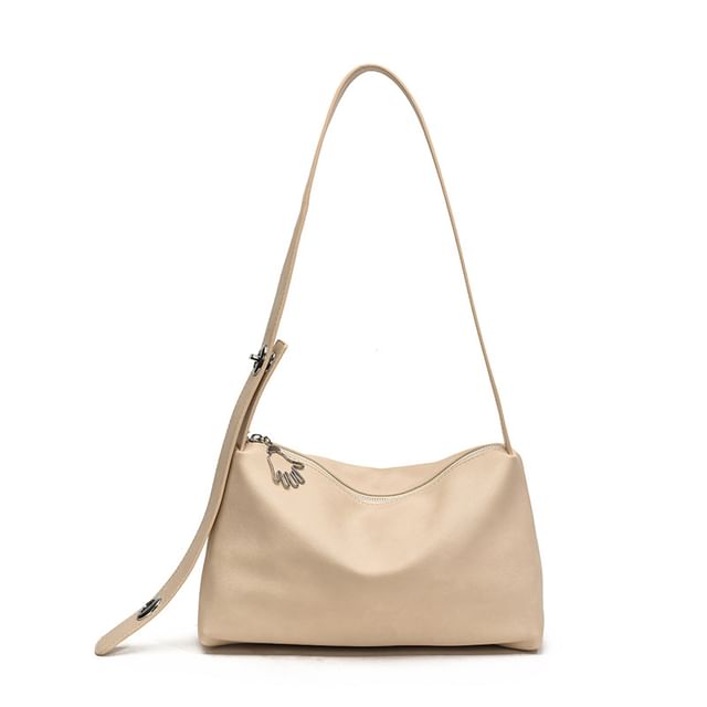 Faux Plain Bag Leather Shoulder