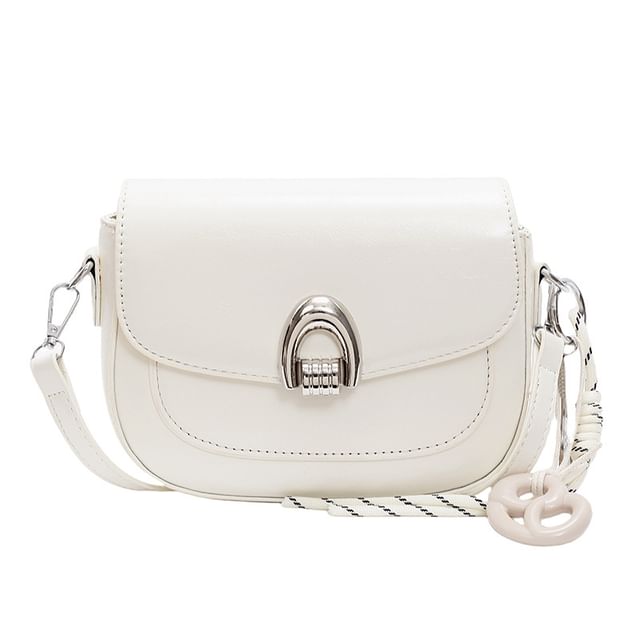 Leather Crossbody Flap Faux Bag