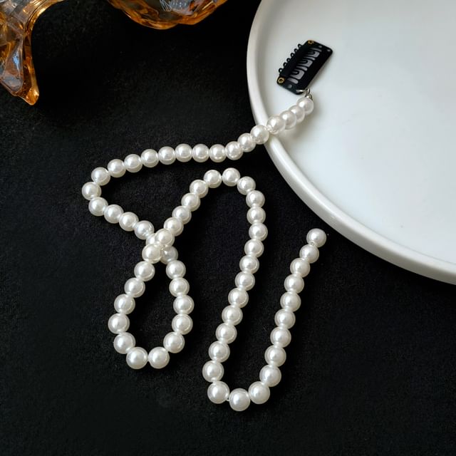 Faux Pearl Hairband Beaded