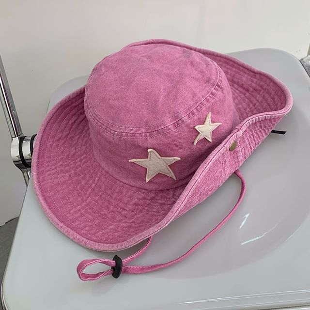 Hat Washed Applique Boonie Star