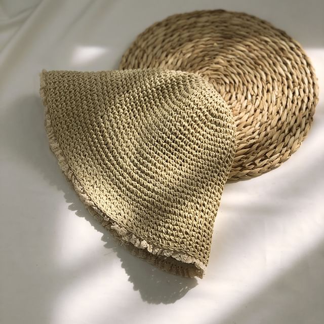 Hat Trim Lace Sun Straw