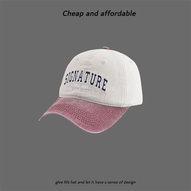 Letter Cap Two-Tone Embroidered
