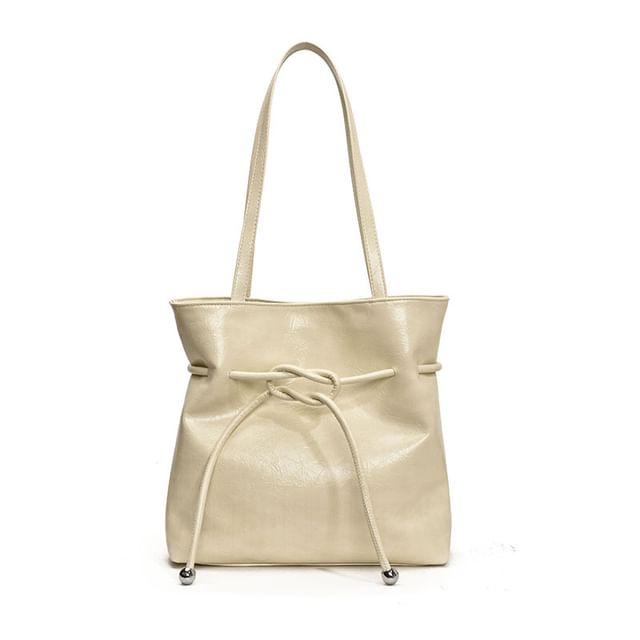 Tote Faux Leather Knot Bag