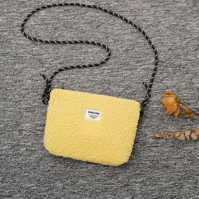 Bag Applique Fleece Crossbody