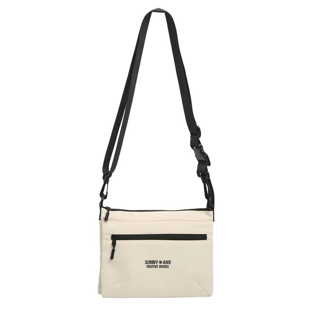 Nylon Print Bag Lettering Crossbody
