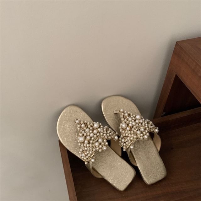 Beaded Flip Flops
