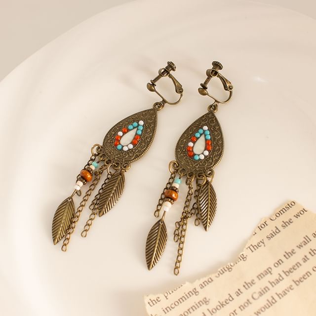 Leaf (Various / Cuff Designs) Earring Chandelier Ear Alloy