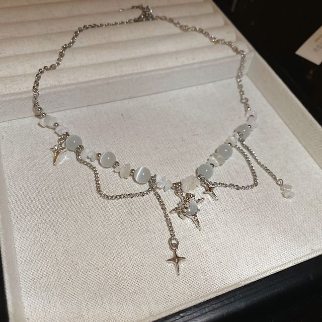 Star Pendant Choker Designs) Faux (Various Alloy Bead Gemstone