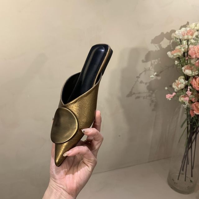 Mules Toe Disc Pointed
