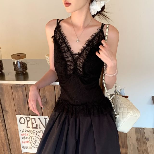 Slim High Rise Tank Panel Skirt Top Plain A-Line / Lace Fit Maxi