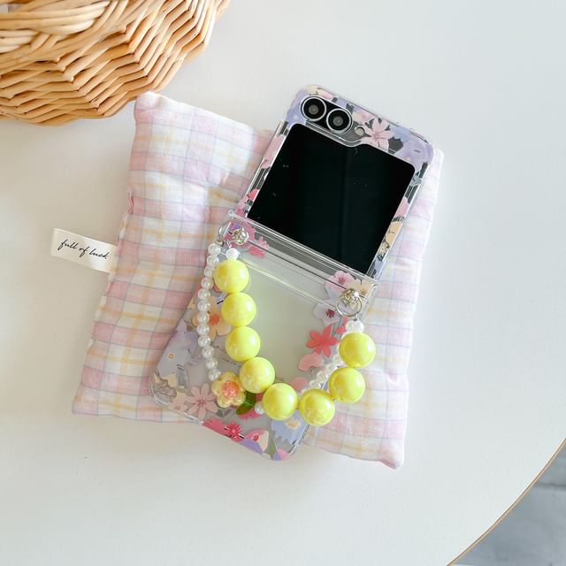 / Floral Phone Set Strap Case